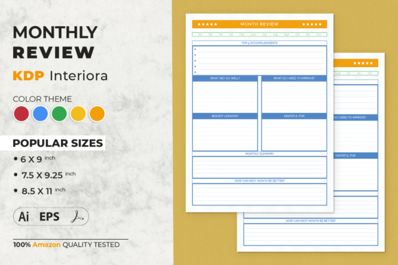 Download Monthly Review | KDP Interior Template - Monthly review Collection