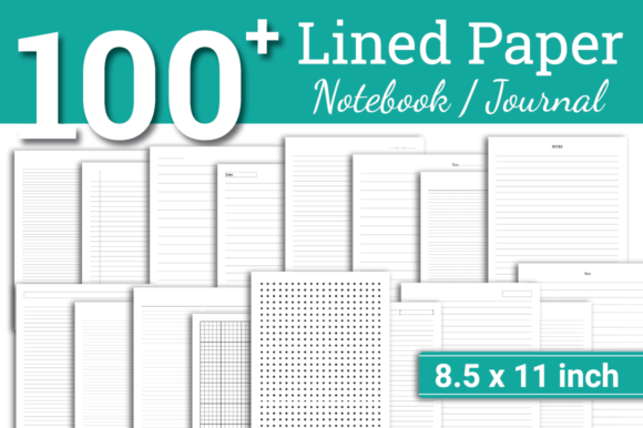 Download Lined Paper Bundle | Journal | Notebook - Lined Collection