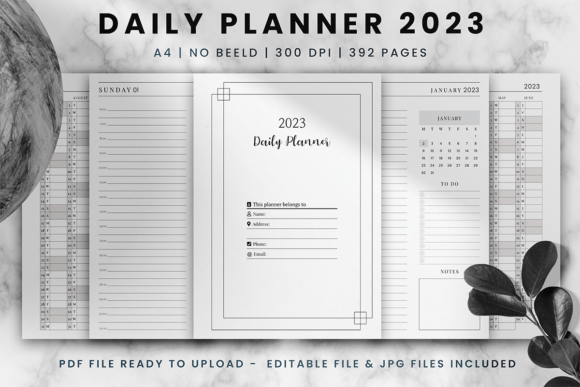 Download Daily Planner 2023 - One Day Per Page - Daily planner Collection