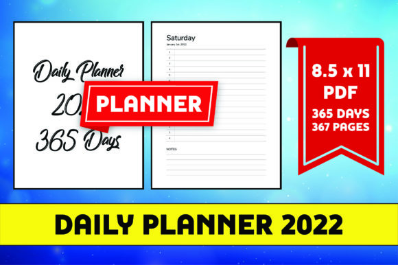 Download Daily Planner 2022 8.5x11 KDP Interior - Daily planner Collection