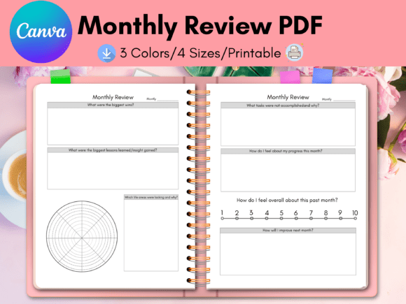Download Monthly Review,Monthly Reflection Canva - Monthly review Collection