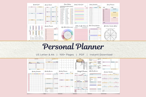 Download Personal Planner Bundle 100+ Pages PDF - Premium Resources