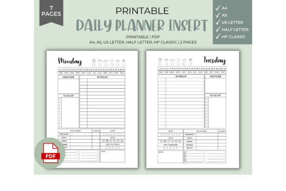 Download Daily Planner Inserts - Daily planner Collection