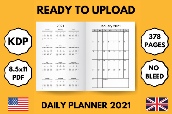 Download Daily Planner 2021 - Ready to Upload - Daily planner Collection