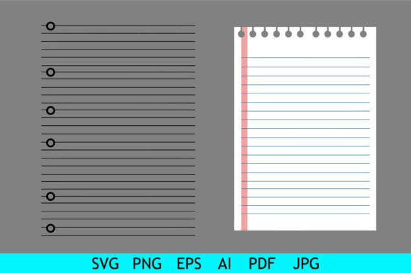 Download Simple Lined Notebook Paper Template - Lined Collection